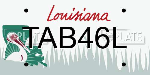 TAB46L Louisiana License Plate