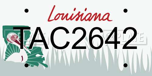 TAC2642 Louisiana License Plate