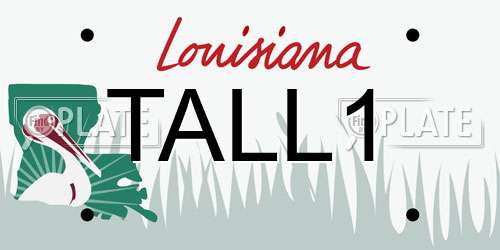 TALL1 Louisiana License Plate