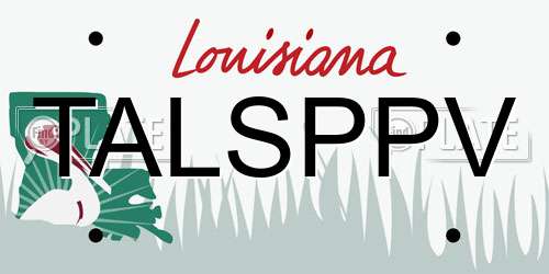 TALSPPV Louisiana License Plate