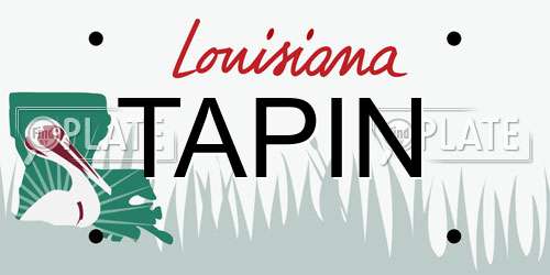 TAPIN Louisiana License Plate