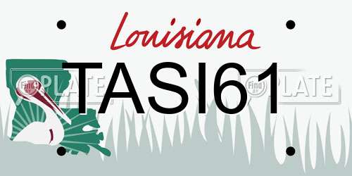 TASI61 Louisiana License Plate