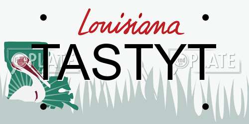 TASTYT Louisiana License Plate
