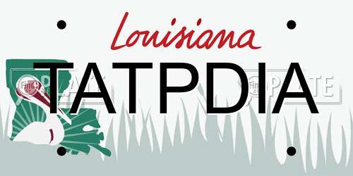 TATPDIA Louisiana License Plate