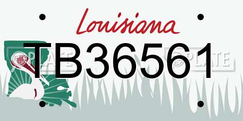 TB36561 Louisiana License Plate