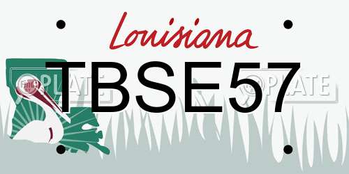 TBSE57 Louisiana License Plate