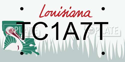 TC1A7T Louisiana License Plate