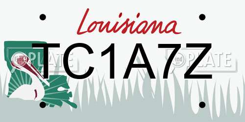 TC1A7Z Louisiana License Plate