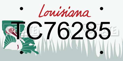 TC76285 Louisiana License Plate