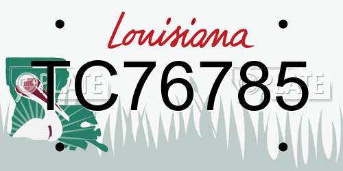 TC76785 Louisiana License Plate