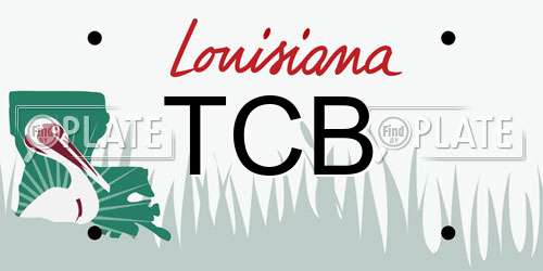 TCB Louisiana License Plate