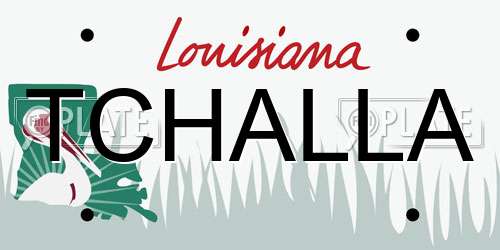 TCHALLA Louisiana License Plate