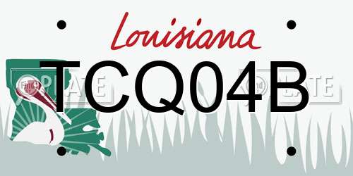 TCQ04B Louisiana License Plate