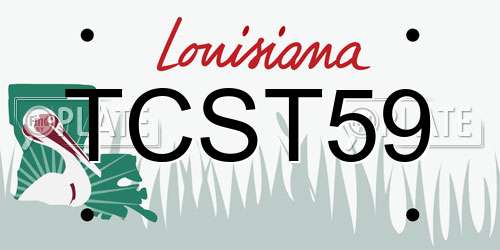 TCST59 Louisiana License Plate