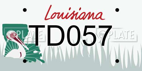TD057 Louisiana License Plate