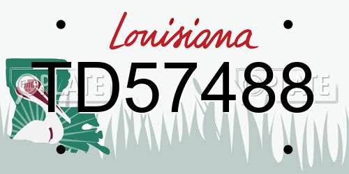 TD57488 Louisiana License Plate
