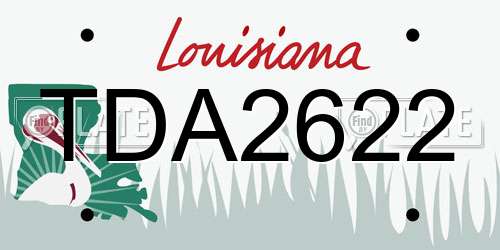 TDA2622 Louisiana License Plate