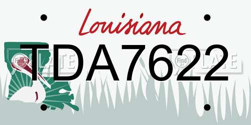 TDA7622 Louisiana License Plate