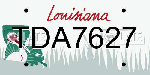 TDA7627 Louisiana License Plate