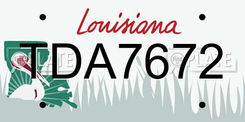 TDA7672 Louisiana License Plate