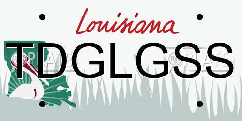 TDGLGSS Louisiana License Plate