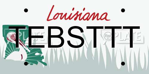 TEBSTTT Louisiana License Plate