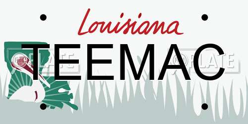 TEEMAC Louisiana License Plate