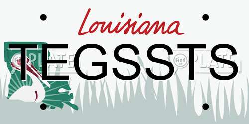 TEGSSTS Louisiana License Plate
