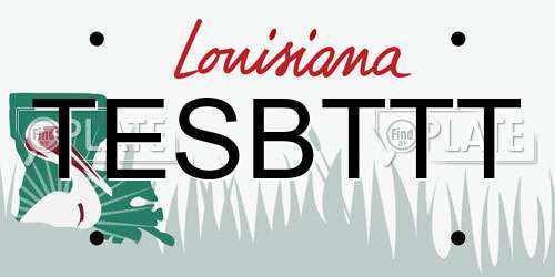 TESBTTT Louisiana License Plate