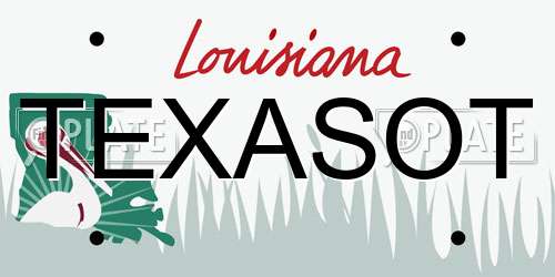 TEXASOT Louisiana License Plate