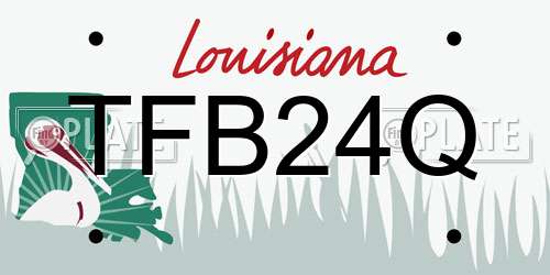 TFB24Q Louisiana License Plate