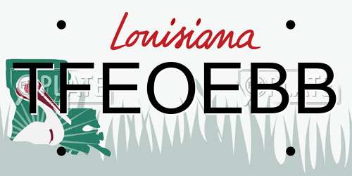 TFEOEBB Louisiana License Plate