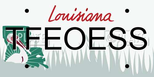 TFEOESS Louisiana License Plate