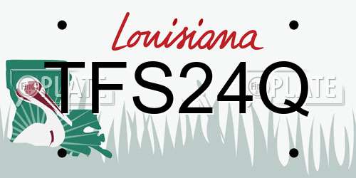 TFS24Q Louisiana License Plate