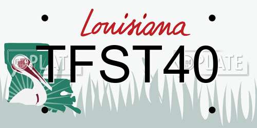 TFST40 Louisiana License Plate