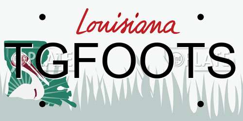 TGFOOTS Louisiana License Plate