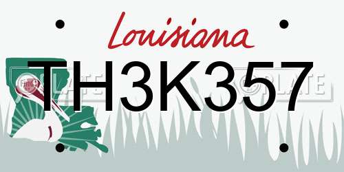 TH3K357 Louisiana License Plate