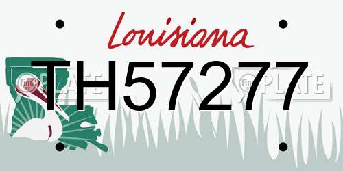 TH57277 Louisiana License Plate