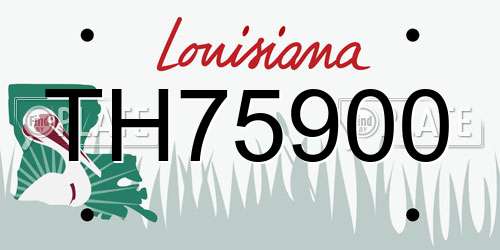 TH75900 Louisiana License Plate