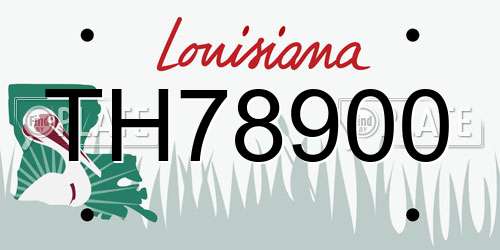 TH78900 Louisiana License Plate