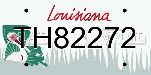 TH82272 Louisiana License Plate