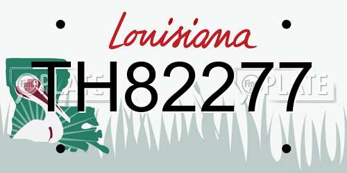 TH82277 Louisiana License Plate