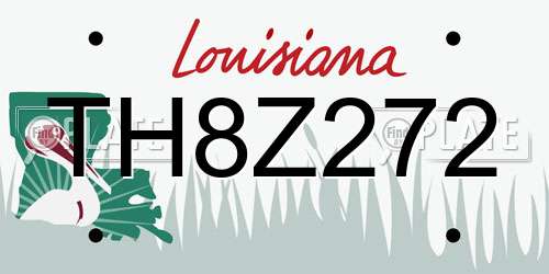 TH8Z272 Louisiana License Plate
