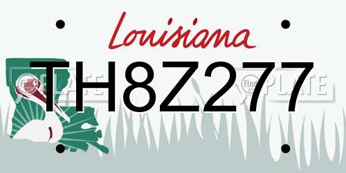 TH8Z277 Louisiana License Plate