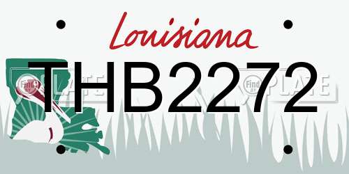 THB2272 Louisiana License Plate