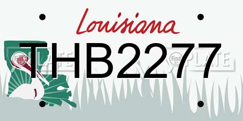 THB2277 Louisiana License Plate