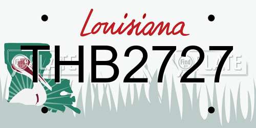 THB2727 Louisiana License Plate
