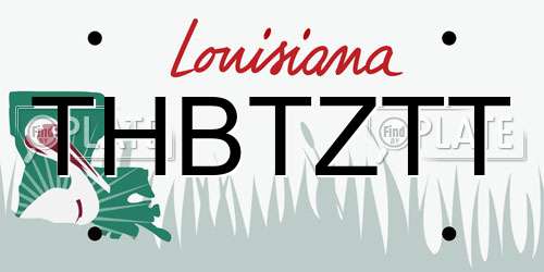 THBTZTT Louisiana License Plate