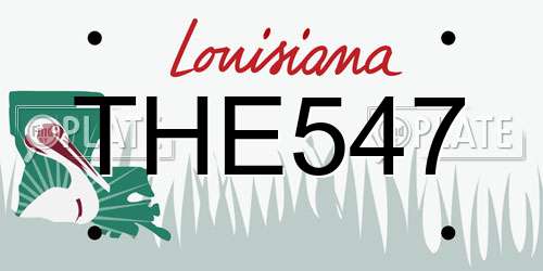 THE547 Louisiana License Plate
