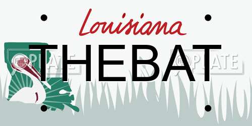 THEBAT Louisiana License Plate